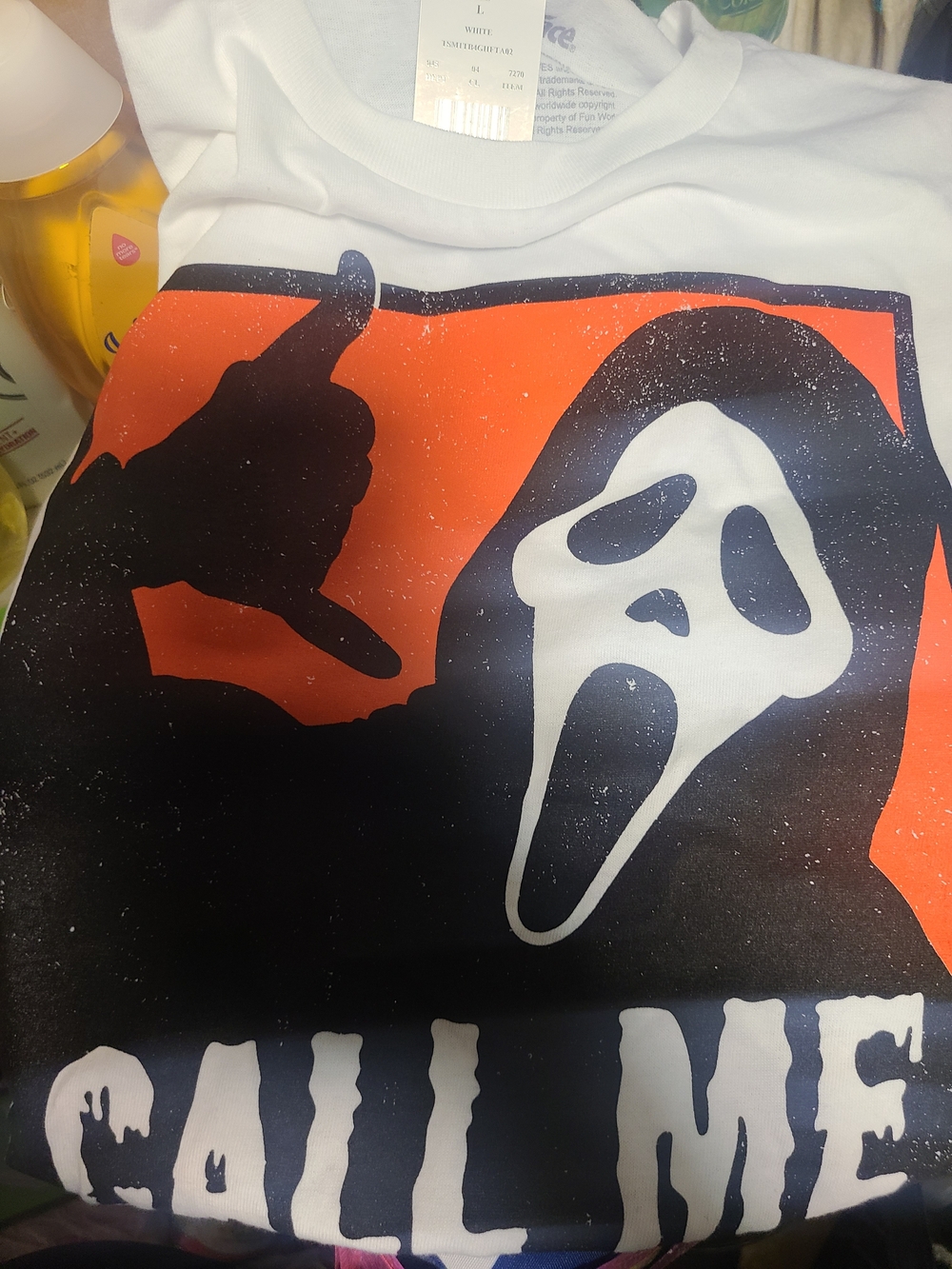 Mens Size L "Call Me" Ghostface Tee And Boxers Set Brand New